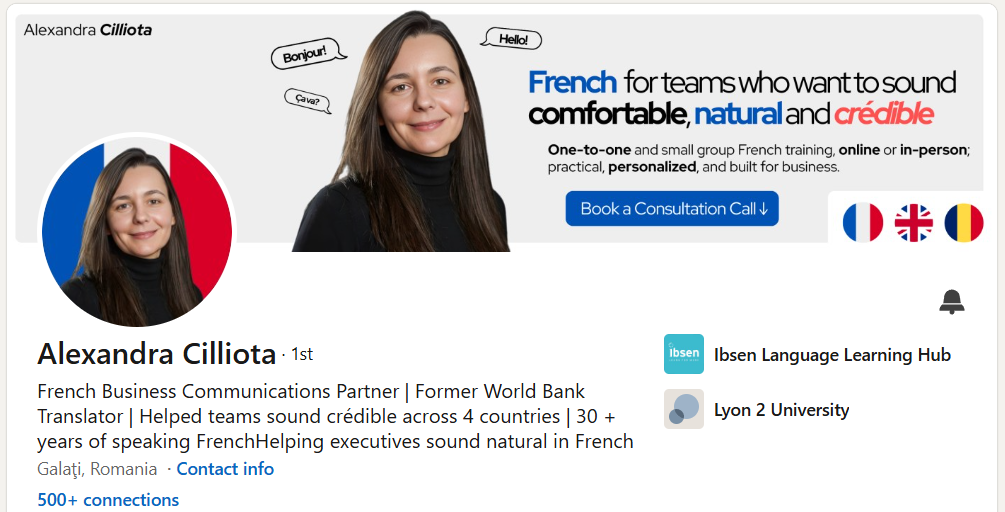 Alexandra's LinkedIn Profile Makeover